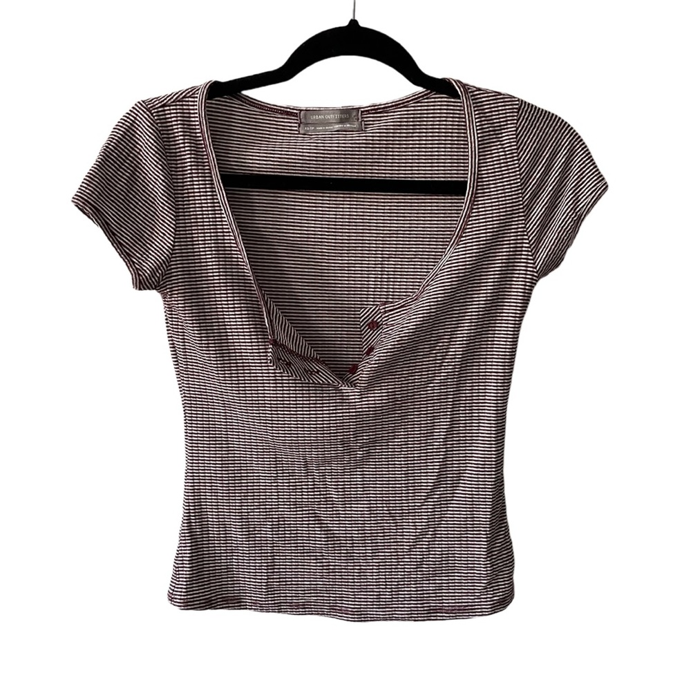 Urban Outfitters Striped Henley Tee